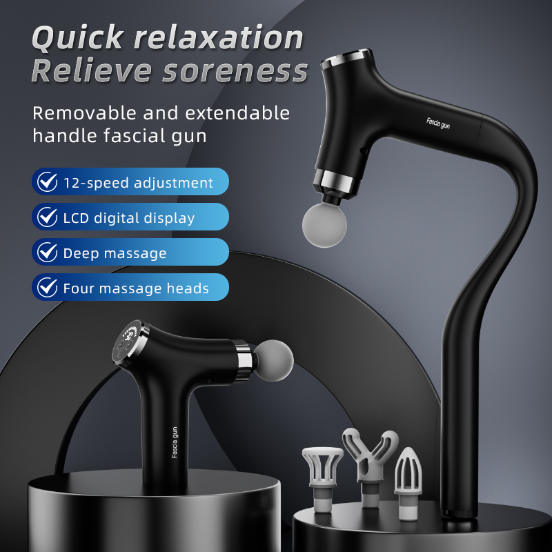 Health Wellness Massage - 다기능 지능형 마사지건 분리형 핸드헬드 롱핸들