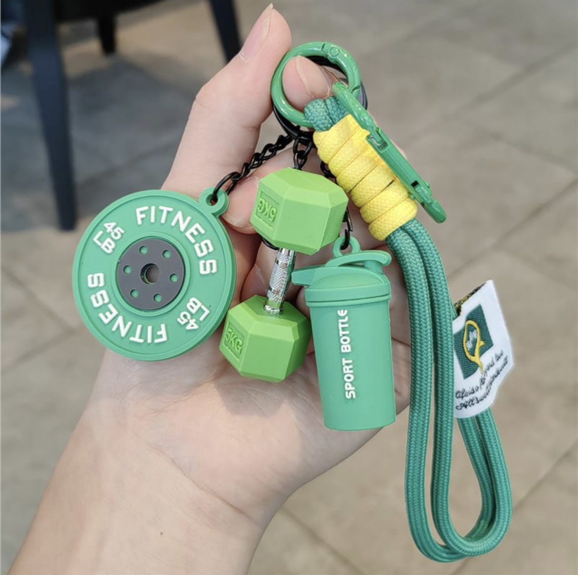 Health Wellness Gifts - 2025 핫! 피트니스 키체인 짐 바벨