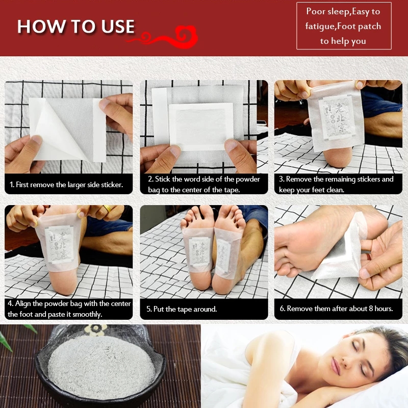 10pcs 전통 중국 의학 디톡스 풋 패치 대나무 비니 - Detox Foot Patch 리뷰 및 가격