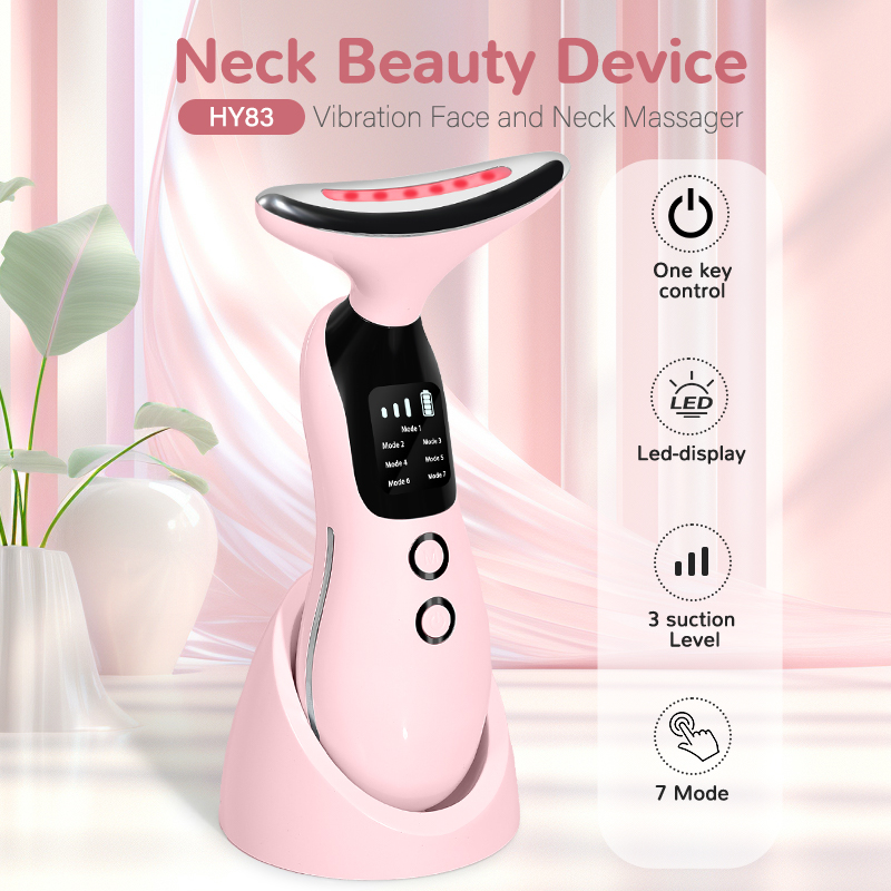 7색 LED 라이트 얼굴 목 미용 기기 진동 마사지 목 - Health Wellness Massage 리뷰 및 가격